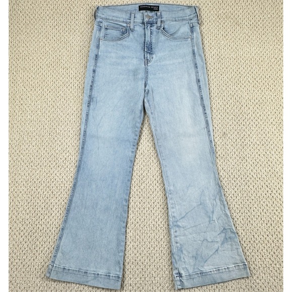 Veronica Beard Denim - Veronica Beard Carson Ankle Flare Jeans Womens 31/12 Light Blue Wash High Rise